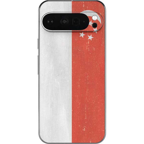 Singapore Flag Distressed Pixel 9 Pro XL Skin